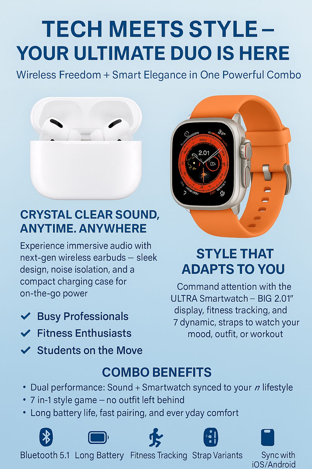 AirPods Pro 2 and Ultra Smartwatch 7-in-1 Tech Bundle