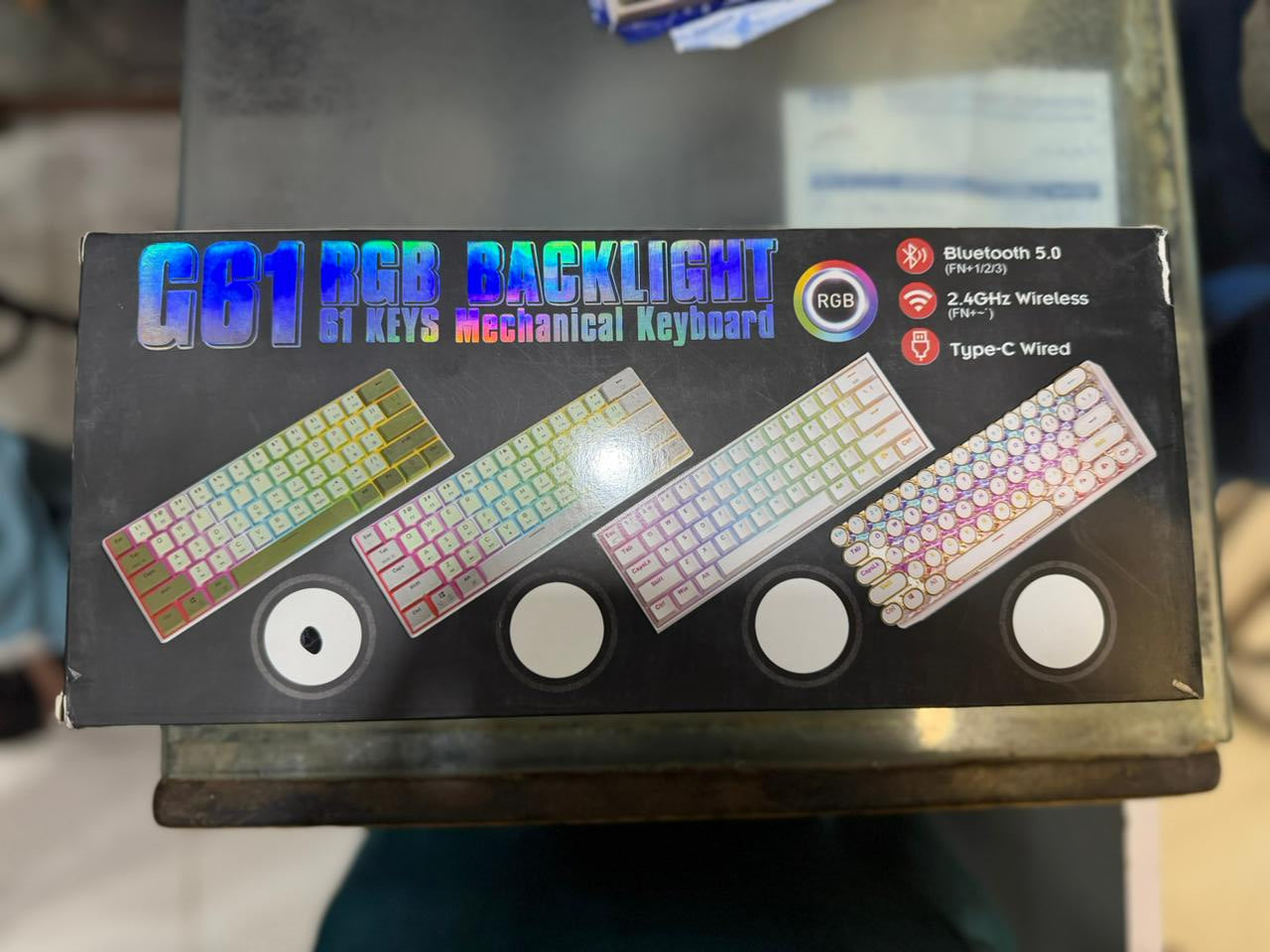 GB1 60% Wireless Mechanical Gaming Keyboard with RGB Backlight