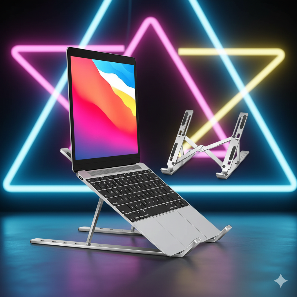 Speed-X Adjustable Aluminum Laptop Stand for Up to 16" Laptops