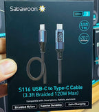 120W USB-C Fast Charging Cable with Digital Display