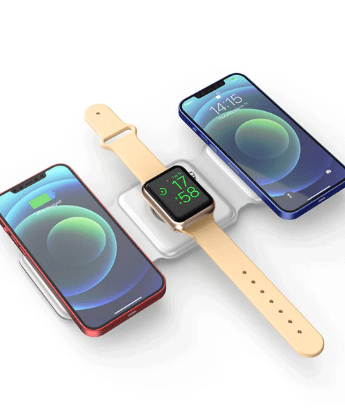 3-in-1 Foldable Magnetic Wireless Charging Station for iPhone, AirPods and Smartwatch