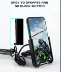 Motorcycle Mobile Holder with Charger | Aluminium Body Phone Mount