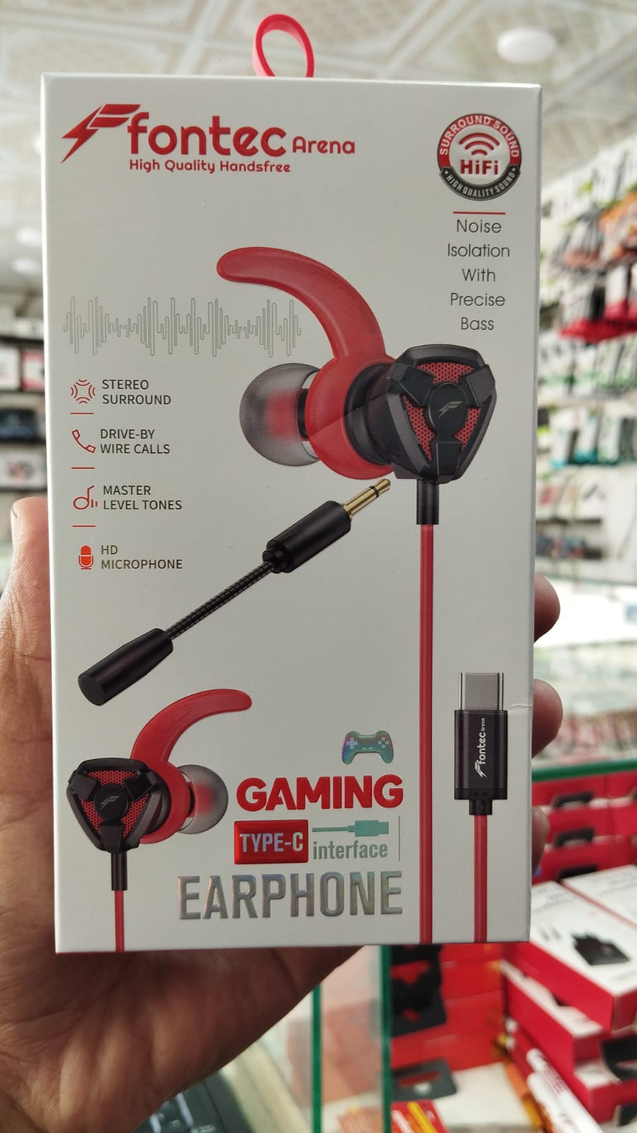 Fontec Arena Type-C Gaming Earphones with Detachable Mic