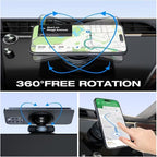 360° Vacuum Magnetic Car Phone Mount with Suction Cup