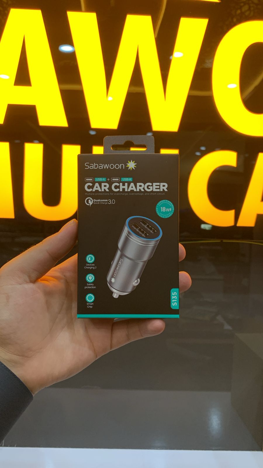 Sabawoon 18W Dual USB Fast Car Charger