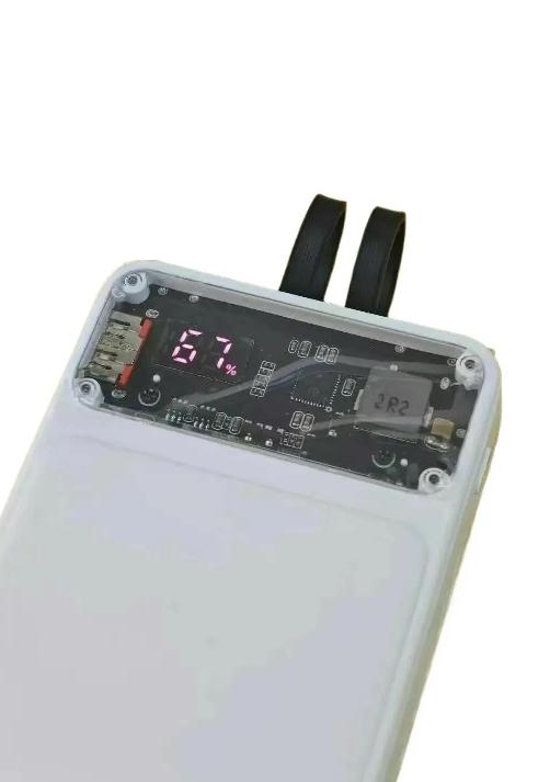 66W Fast Charging Power Bank 20000mAh with Built-in Type-C & Lightning Cables