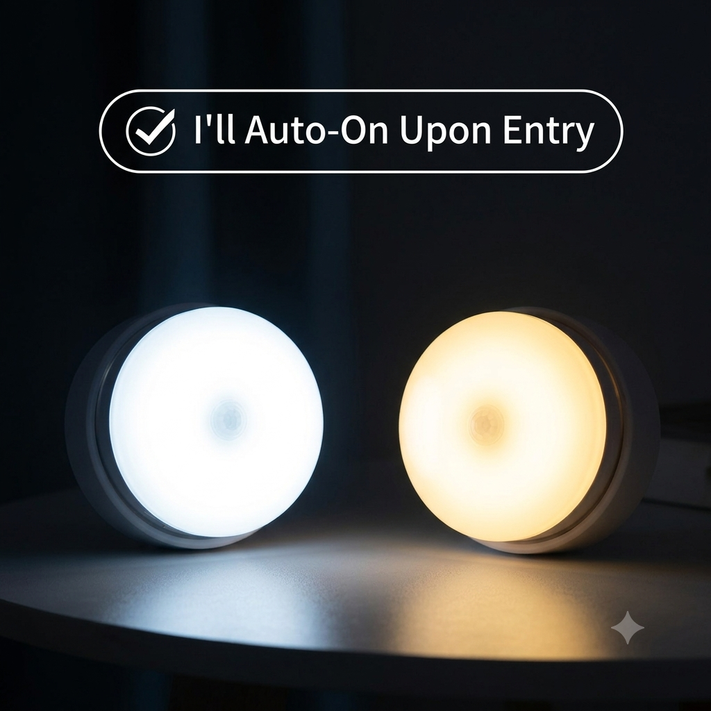360° Magnetic Motion Sensor Light | Auto On/Off | Energy Saving | Home & Cabinet Light Pakistan