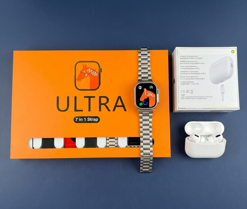 AirPods Pro 2 and Ultra Smartwatch 7-in-1 Tech Bundle – Modernbyt