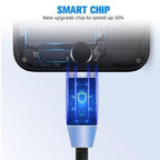 3-in-1 Magnetic Fast Charging Cable for iPhone, Android and USB-C Devices