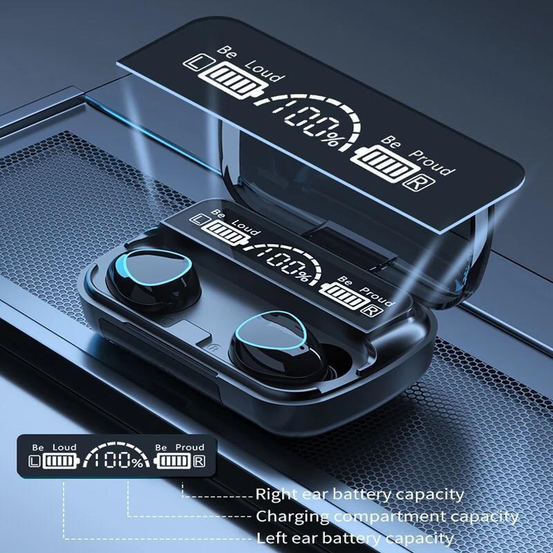 LED Battery Display Wireless Earphones
