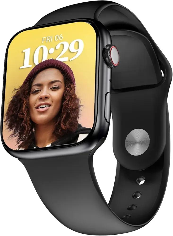 Black Smartwatch with Silicone Band & Fast Charging | i8 Pro Max Style