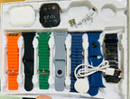 i20 Ultra Max Suit – 10 in 1 Smartwatch & Earphones Bundle | 7 Bands Included