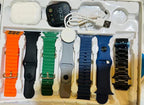 i20 Ultra Max Suit – 10 in 1 Smartwatch & Earphones Bundle | 7 Bands Included
