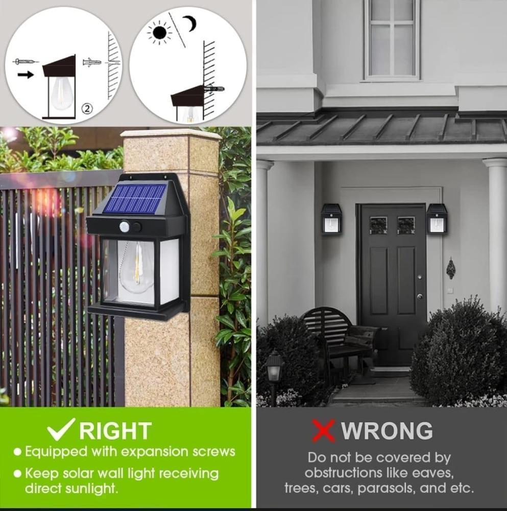 Solar Interaction Wall Lamp Model 888 | Outdoor Waterproof LED Motion Sensor Solar Light