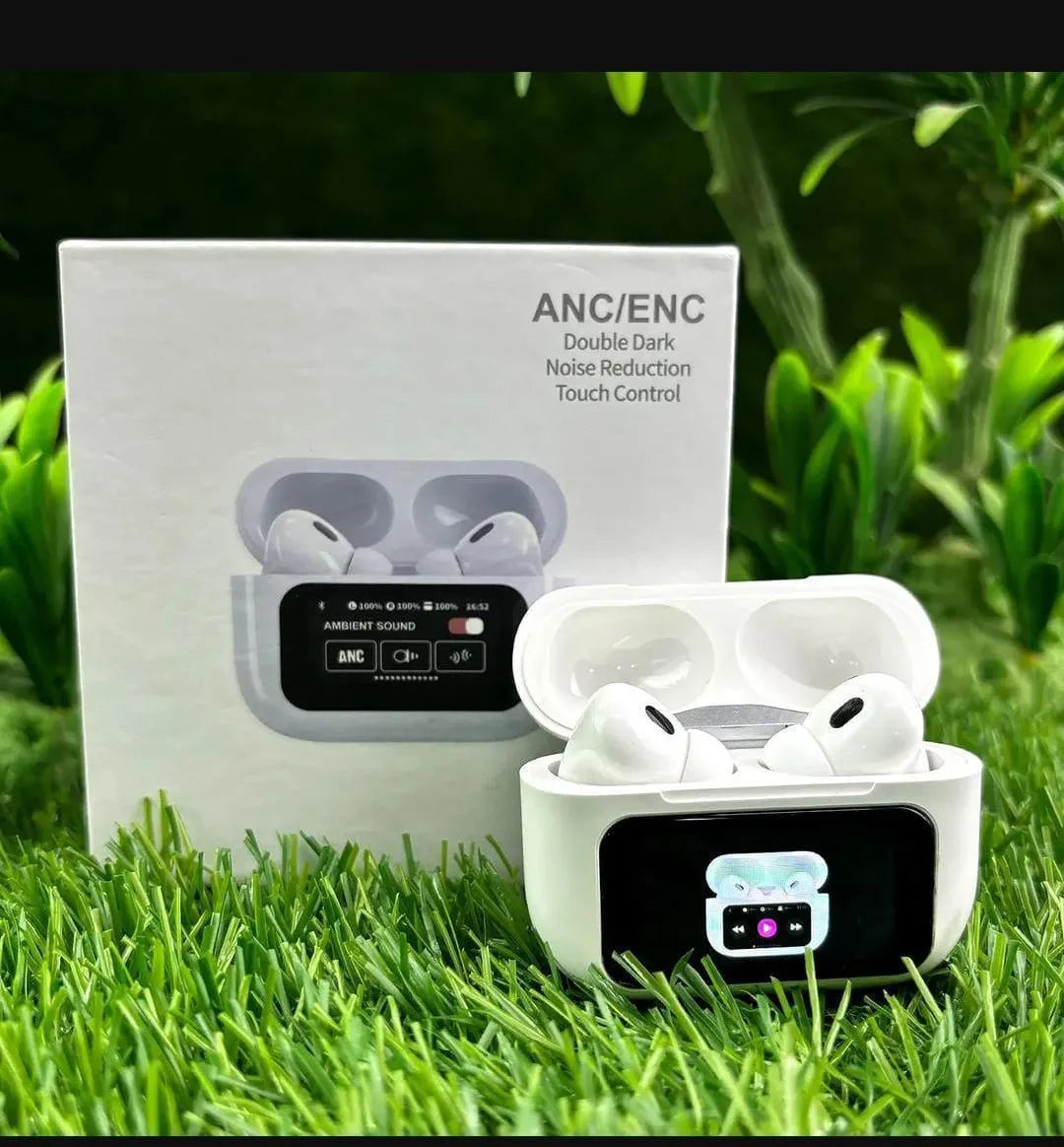 A9 Pro White ANC/ENC Noise-Cancelling Wireless Earbuds