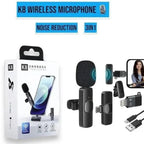 K8 Wireless Lavalier Microphone for Vloggers & Teachers