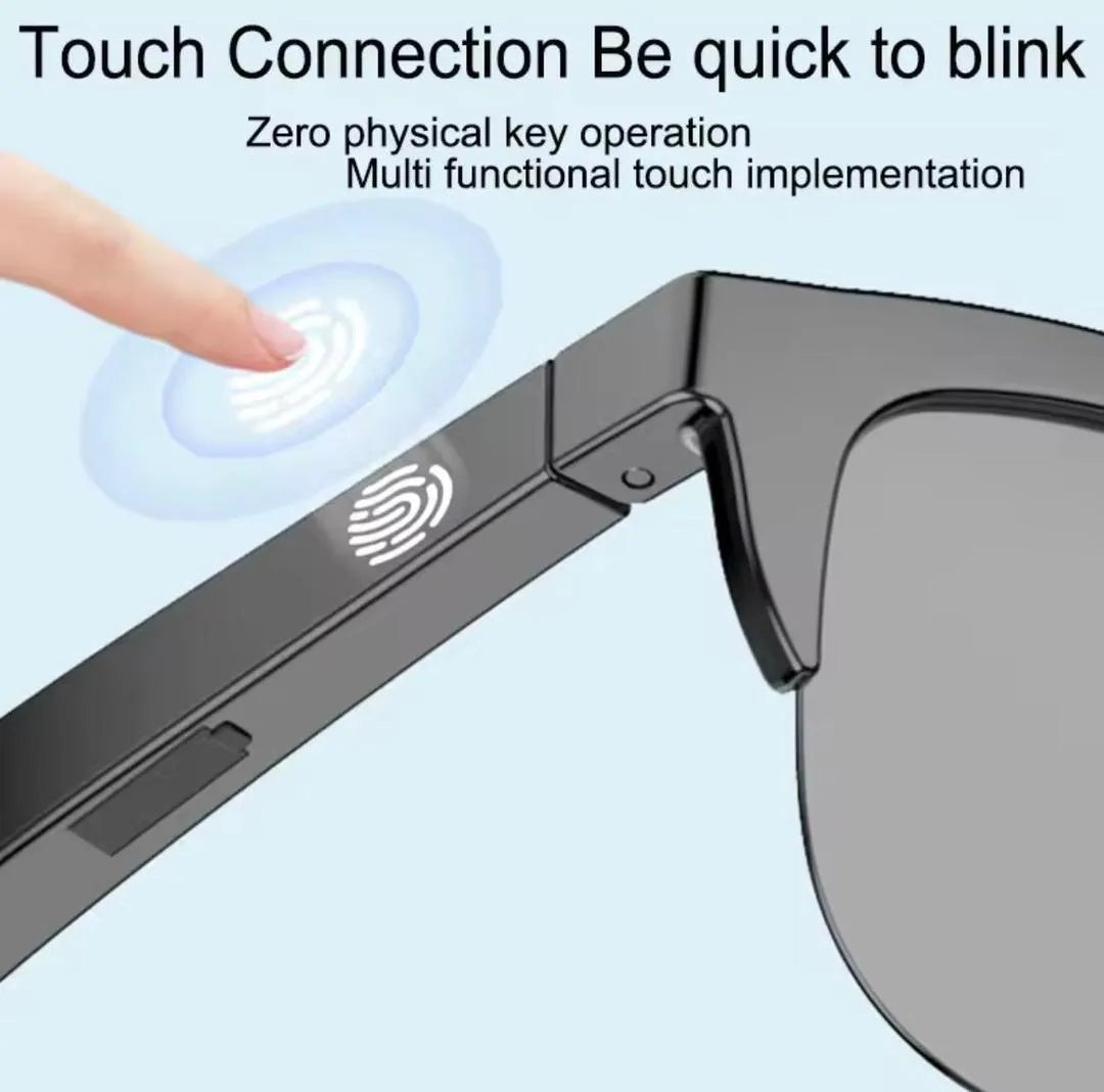 Intelligent Bluetooth Glasses Black | Long Range Audio Gaming Glasses