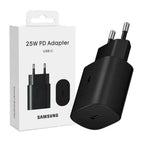 25W PD USB-C Fast Charger Adapter with Type-C Cable