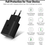 25W PD USB-C Fast Charger Adapter with Type-C Cable