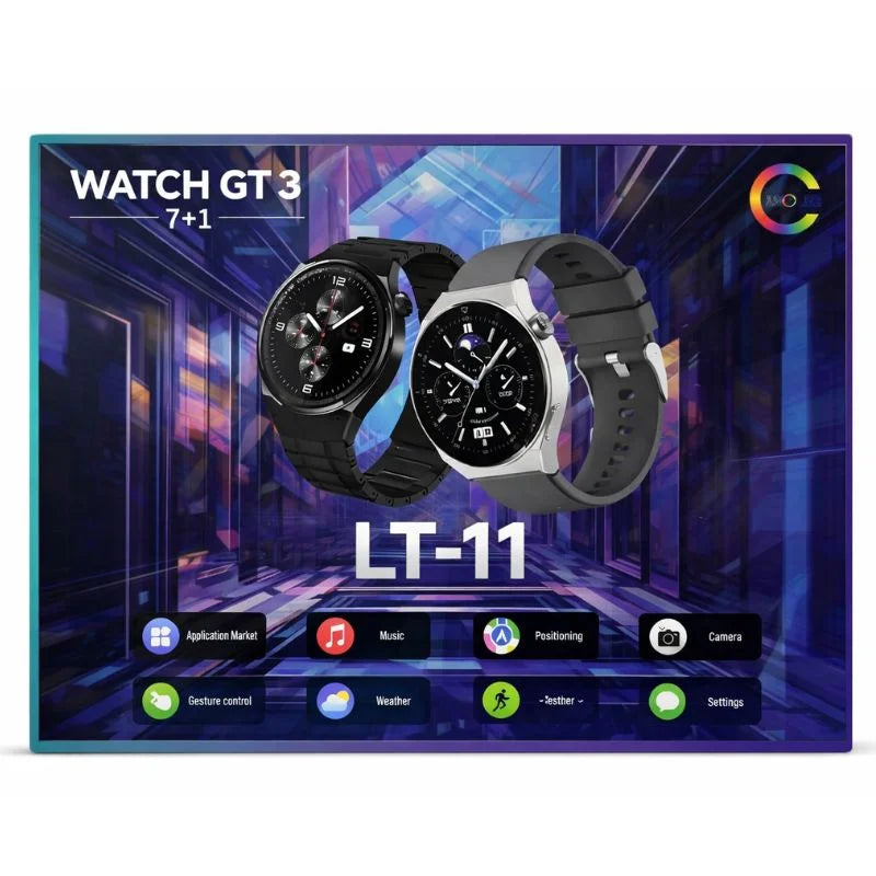 LT-11 GT3 smart watch 7+1 box packaging super AMOLED Pakistan