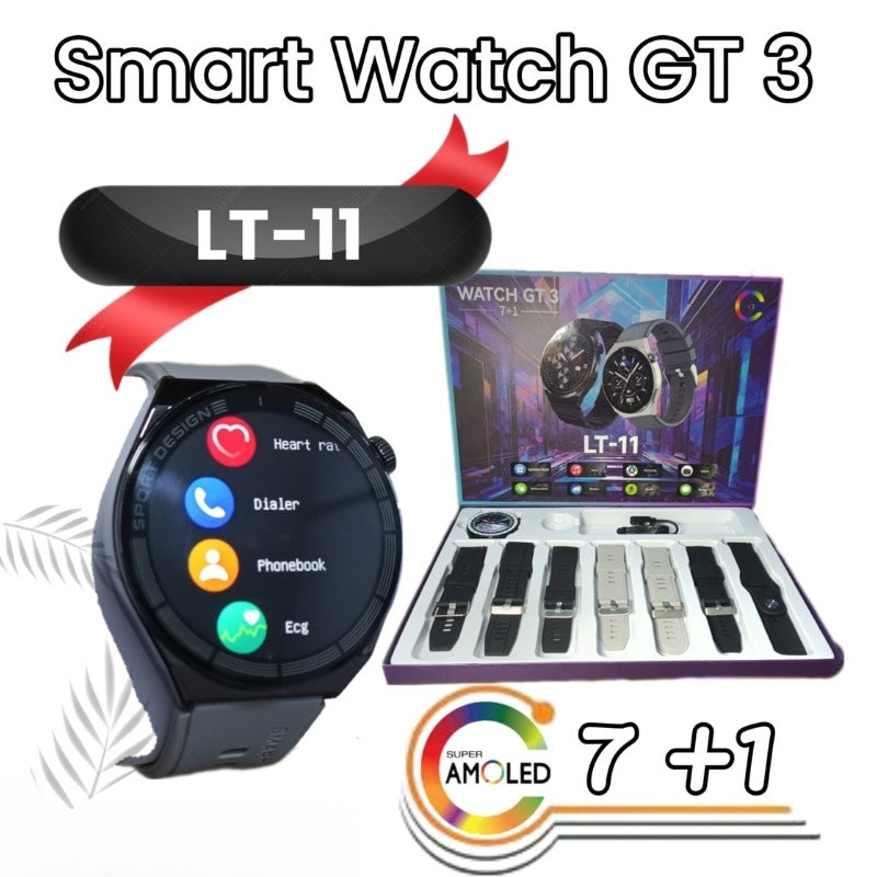 LT-11 GT3 smart watch box front view Bluetooth fitness tracker Pakistan