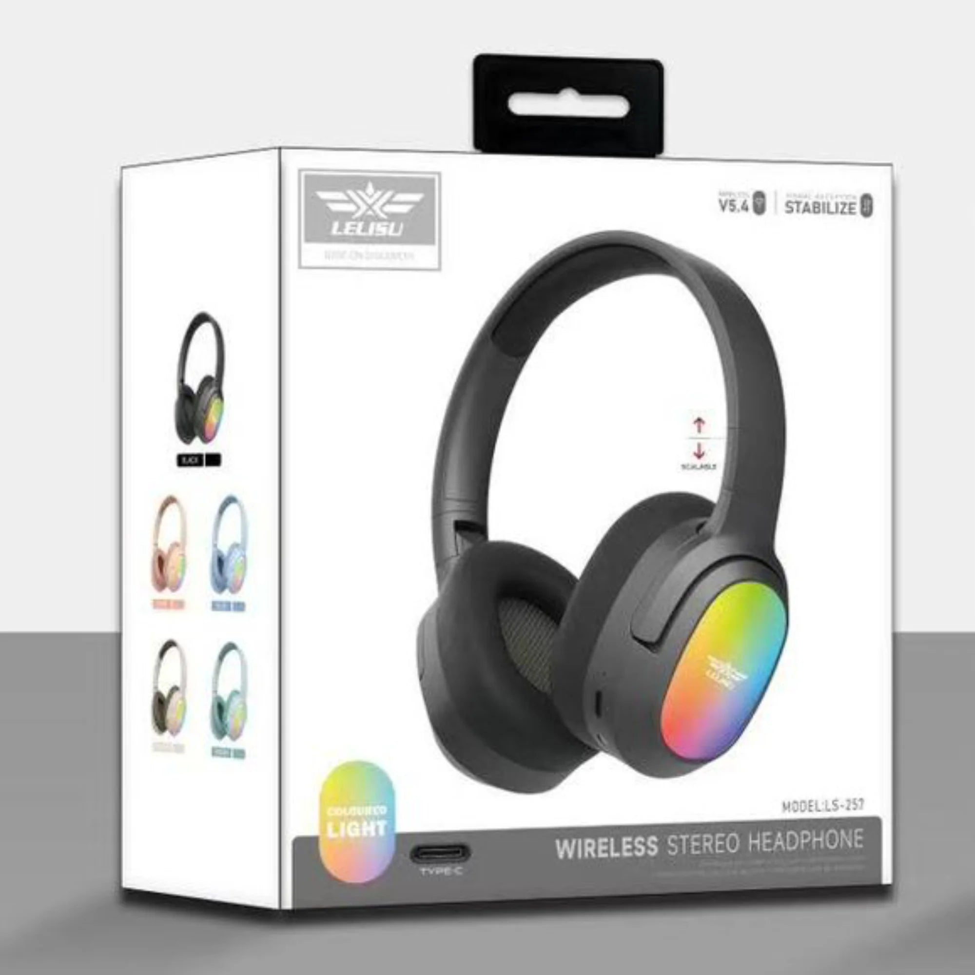 Buy Lelisu LS-257 RGB wireless headphones black Pakistan Modernbyt